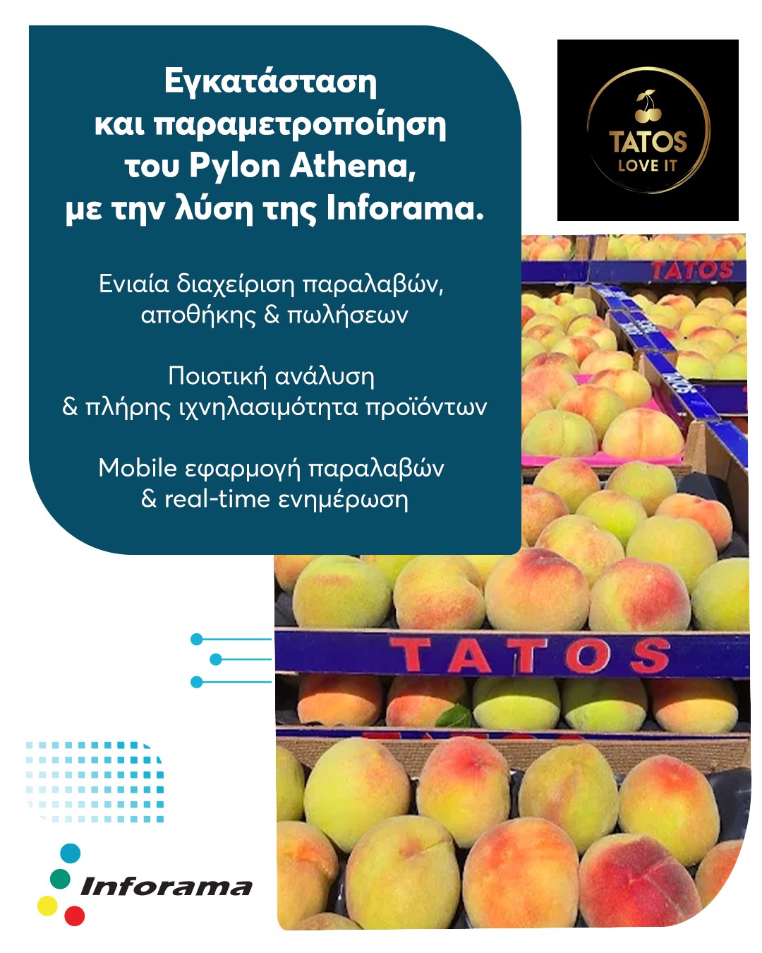 Νέα Εγκατάσταση Pylon Athena στην εταιρεία TATOS FRUITS